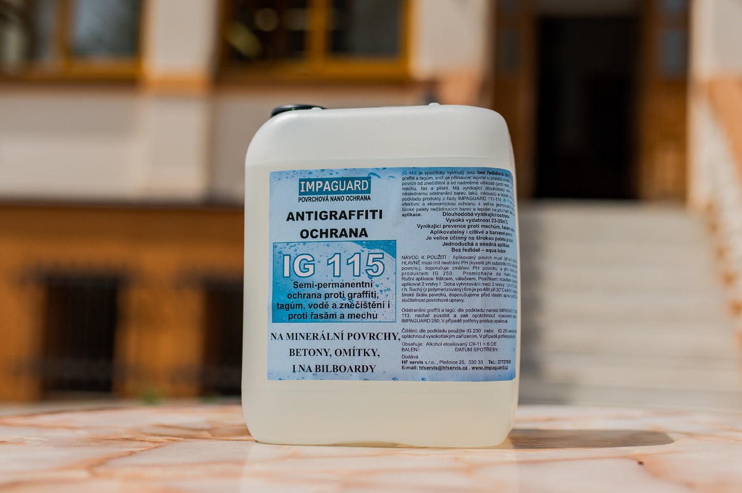 Semipermanentní transparentní antigrafitti ochrana (aqua báze) - IG 115