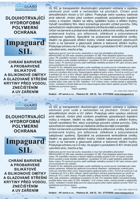 Impaguard SIL - ochrana silikonových a silikátových fasádních systémů