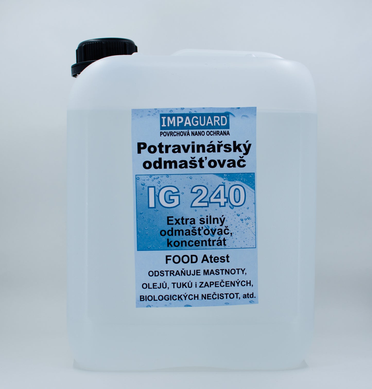 Čistič a odmašťovač s FOOD atestem - koncentrát - IG 240
