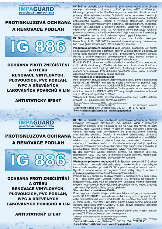 Protiskluzová ochrana PVC a plovoucích podlah - IG 886