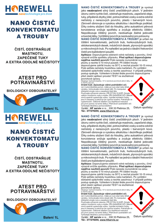 Horewell Nano čistič konvektomatu a trouby