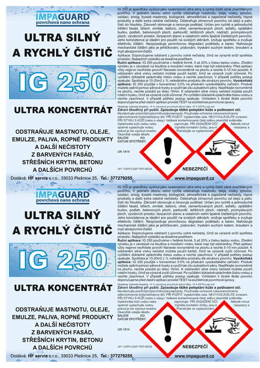 IG 250 -Ultra silný čistič a odmašťovač