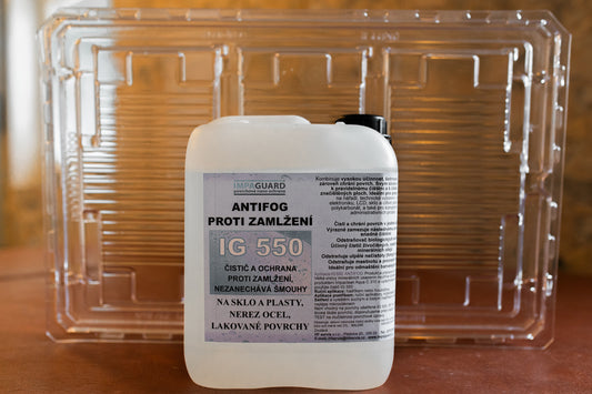 IG 550 - Ochranný čistič plastů a skel s ochrannou folií protizamlžující efekt, potravinářský atest