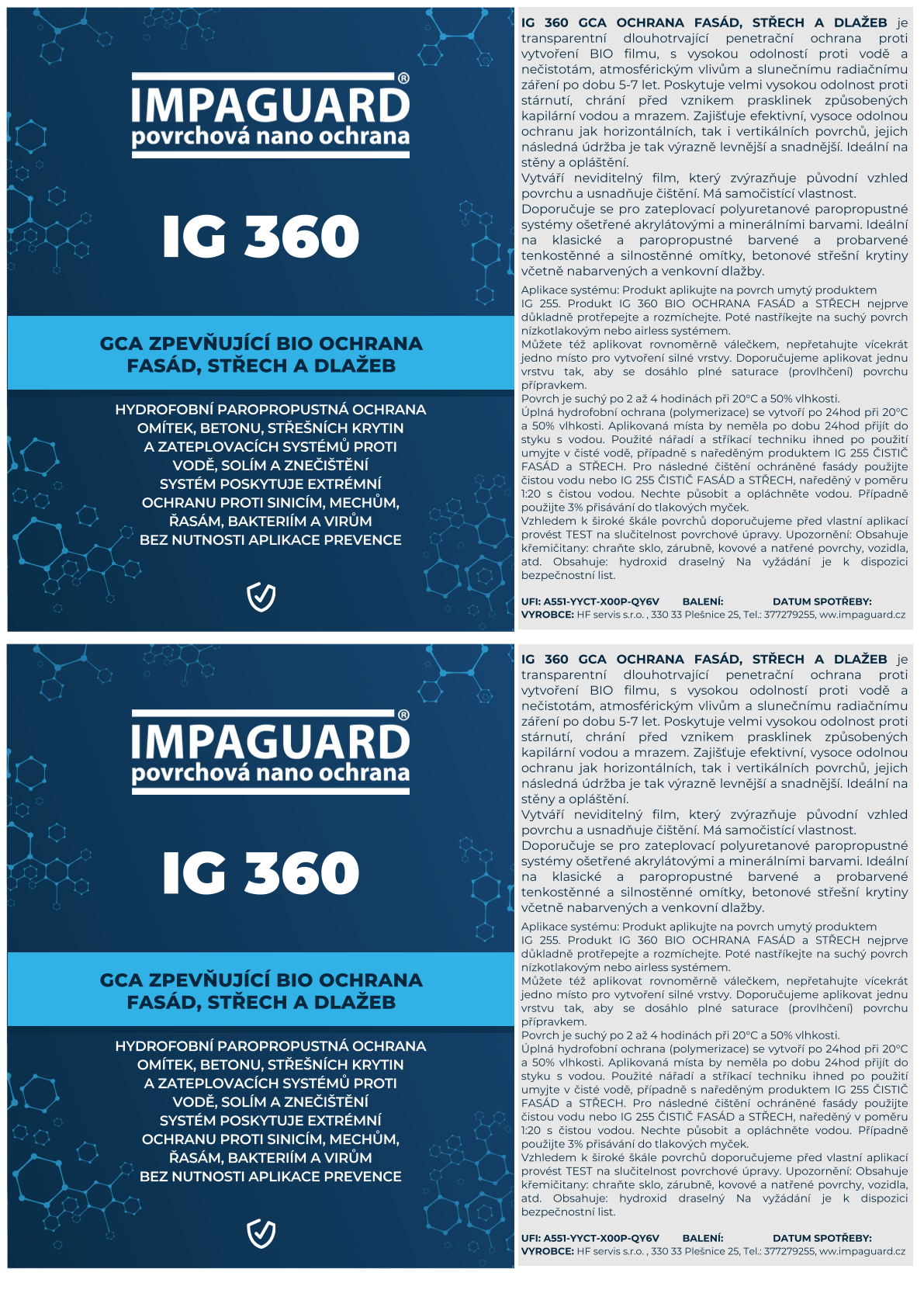 IG 360 GCA - Bio ochrana betonu a dlažeb 2 v 1