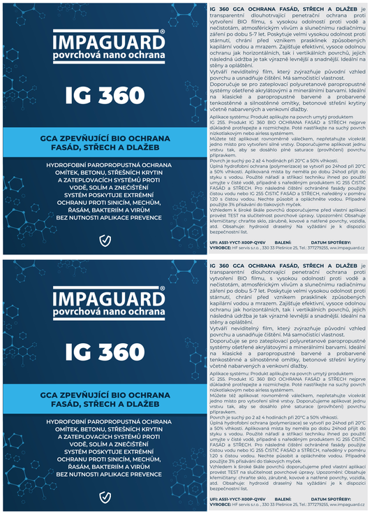 IG 360 GCA  -  Bio ochrana betonu a dlažeb 2 v 1