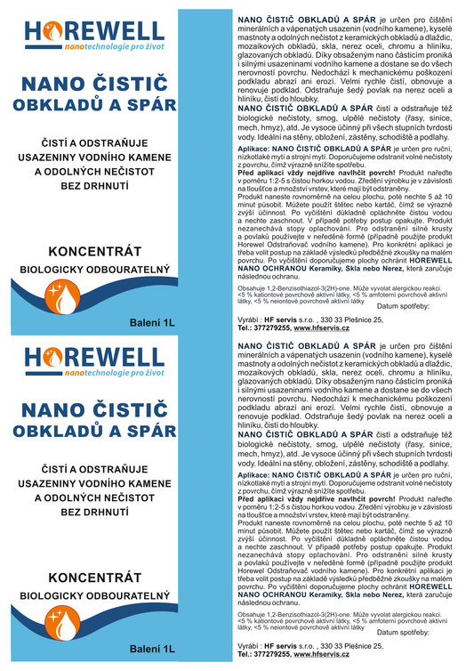 Horewell Nano čistič obkladů a spár