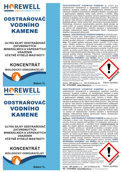 Horewell Nano odstraňovač vodního kamene - koncentrát